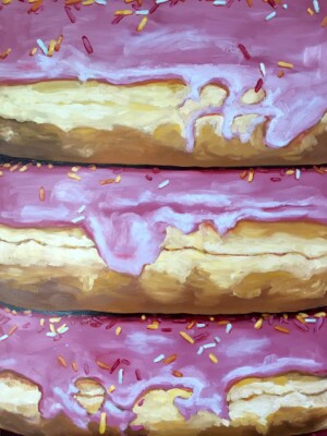 Strawberry Frosted Donuts