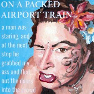 On a Packed Airport Train
